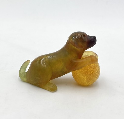 Dog sculpture glass - dog,