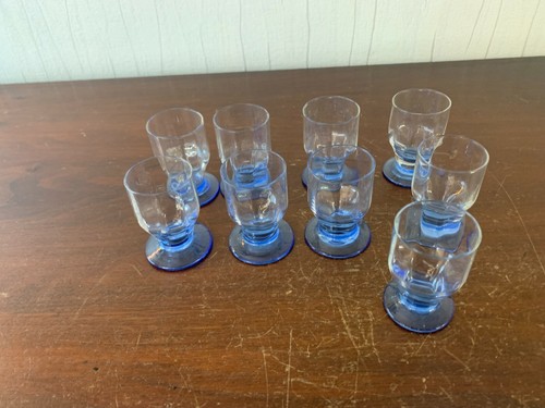 Daum art deco blue water - 17,